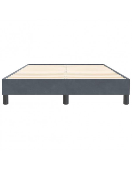 Giroletto Molle senza Materasso Grigio Scuro 120x210 cm Velluto