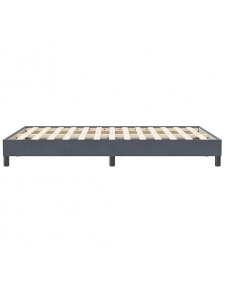 Giroletto Molle senza Materasso Grigio Scuro 120x210 cm Velluto