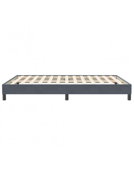 Giroletto Molle senza Materasso Grigio Scuro 140x210 cm Velluto