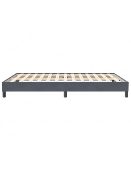 Giroletto Molle senza Materasso Grigio Scuro 160x210 cm Velluto