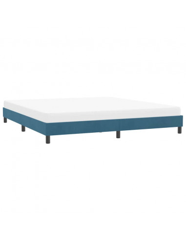 Giroletto senza Materasso Blu Scuro 180x220 cm in Velluto