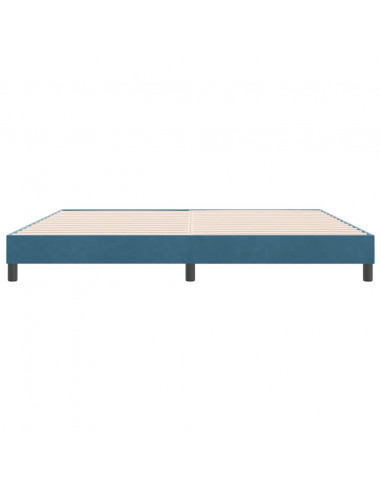 Giroletto senza Materasso Blu Scuro 180x220 cm in Velluto