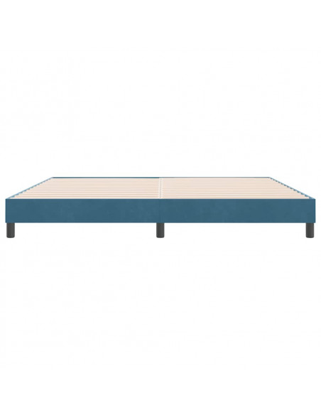 Giroletto senza Materasso Blu Scuro 180x220 cm in Velluto