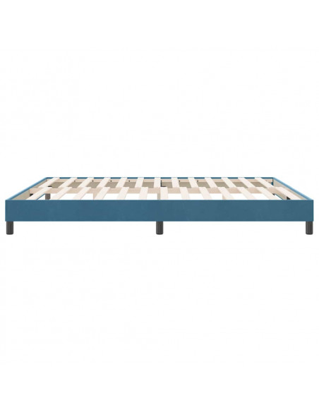 Giroletto senza Materasso Blu Scuro 180x220 cm in Velluto