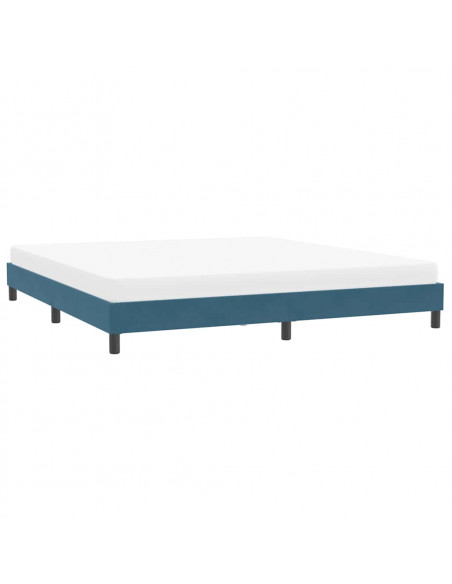 Giroletto senza Materasso Blu Scuro 200x220 cm in Velluto