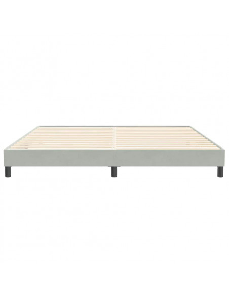 Giroletto senza Materasso Grigio Chiaro 200x220 cm Velluto