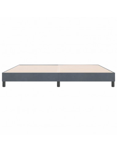 Giroletto senza Materasso Grigio Scuro 180x220 cm Velluto