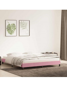 Giroletto senza Materasso Rosa 180x220 cm Velluto 2