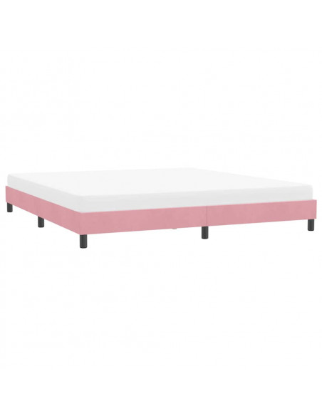 Giroletto senza Materasso Rosa 180x220 cm Velluto