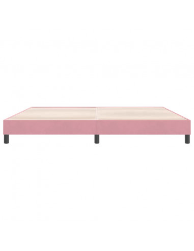 Giroletto senza Materasso Rosa 180x220 cm Velluto