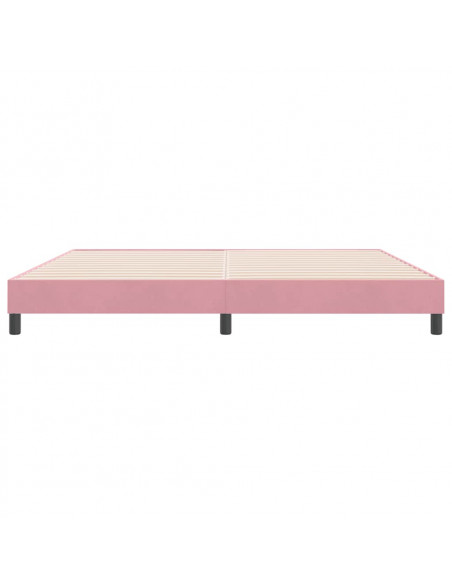 Giroletto senza Materasso Rosa 180x220 cm Velluto
