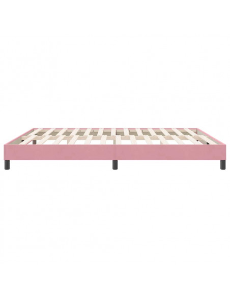 Giroletto senza Materasso Rosa 180x220 cm Velluto