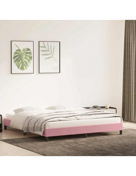 Giroletto senza Materasso Rosa 200x220 cm Velluto