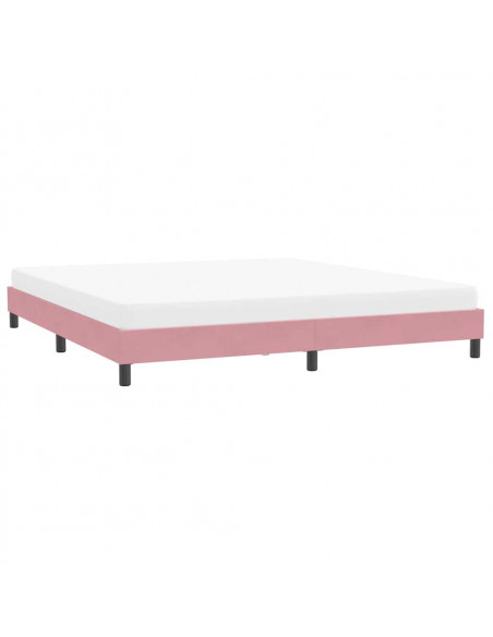 Giroletto senza Materasso Rosa 200x220 cm Velluto