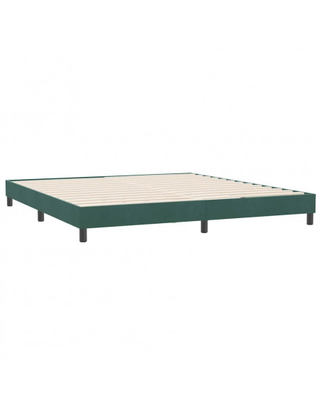 Giroletto senza Materasso Verde Scuro 180x220 cm in Velluto