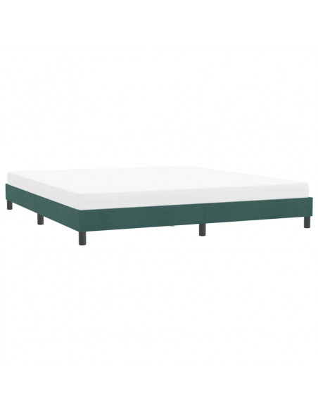 Giroletto senza Materasso Verde Scuro 180x220 cm in Velluto