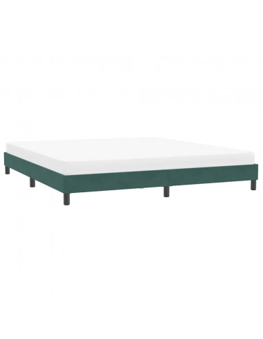 Giroletto senza Materasso Verde Scuro 200x220 cm in Velluto