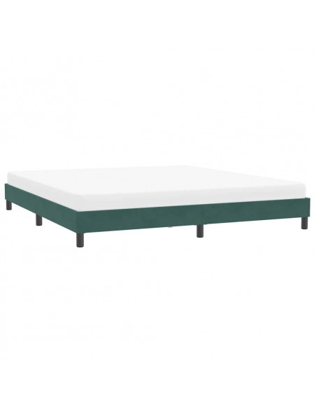 Giroletto senza Materasso Verde Scuro 200x220 cm in Velluto