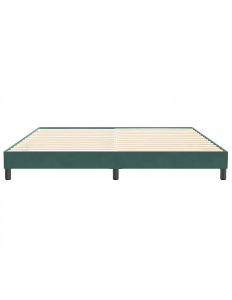 Giroletto senza Materasso Verde Scuro 200x220 cm in Velluto