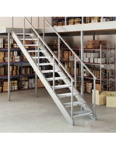 Gradino in Griglia 60x24x7 cm Acciaio Zincato 2