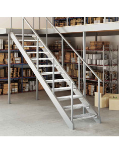 Gradino in Griglia 70x24x7 cm Acciaio Zincato 2