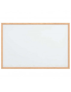 Lavagna Bianca Magnetica con Cornice in Legno di Pino 60x40 cm 2
