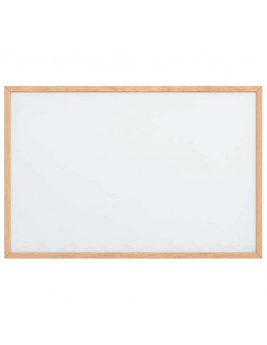 Lavagna Bianca Magnetica con Cornice in Legno di Pino 60x40 cm