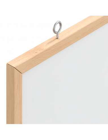 Lavagna Bianca Magnetica con Cornice in Legno di Pino 60x40 cm