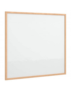 Lavagna Bianca Magnetica con Cornice in Legno di Pino 60x55 cm