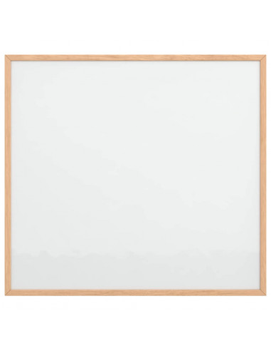 Lavagna Bianca Magnetica con Cornice in Legno di Pino 60x55 cm