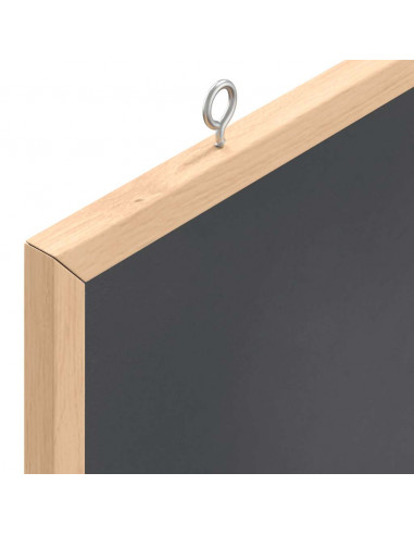 Lavagna con Cornice in Legno Massello di Pino Nero 60x55 cm