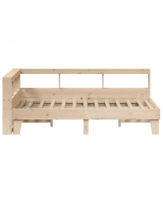 Letto Libreria senza Materasso 120x200cm Legno Massello di Pino 2