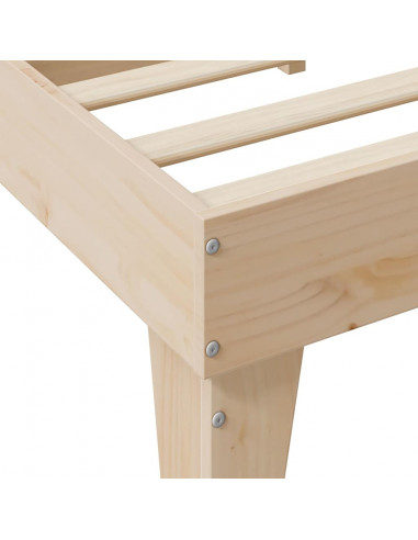 Letto Libreria senza Materasso 140x190 cm in Legno di Pino