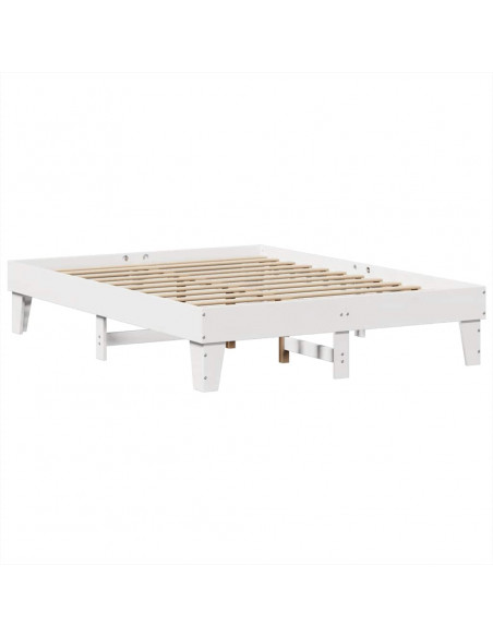 Letto Libreria senza Materasso Bianco 140x200 cm Legno di Pino
