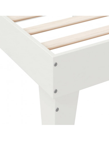 Letto Libreria senza Materasso Bianco 140x200 cm Legno di Pino