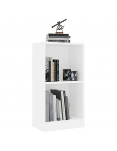 Libreria Bianca 40x24x75 cm in Legno Multistrato 2