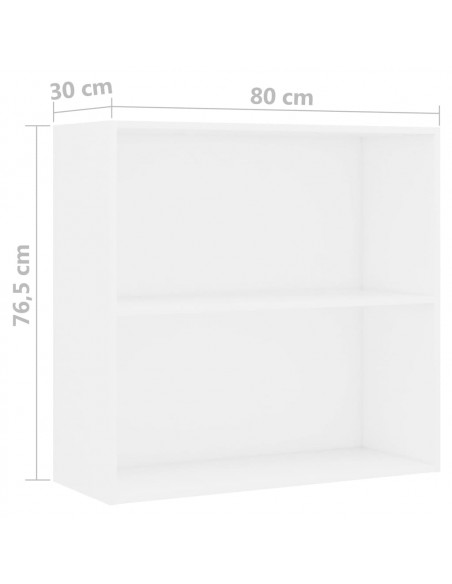 Libreria Bianca 80x30x76,5 cm in Truciolato