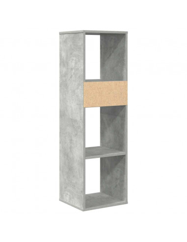Libreria Grigio Cemento 34x31x112 cm in Legno Multistrato
