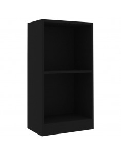 Libreria Nera 40x24x75 cm in Legno Multistrato