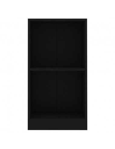 Libreria Nera 40x24x75 cm in Legno Multistrato