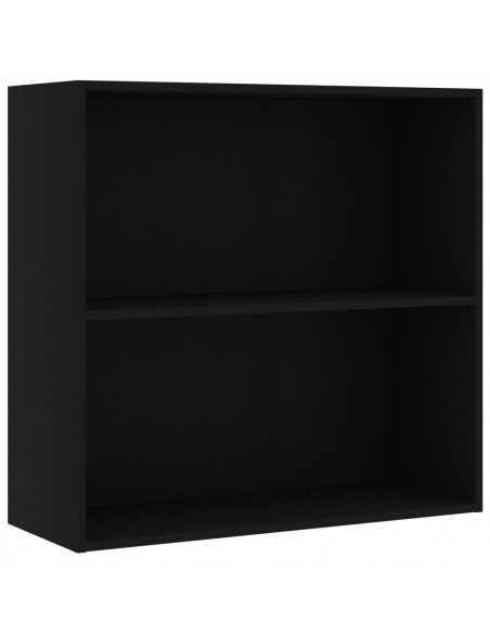 Libreria Nera 80x30x76,5 cm in Legno Multistrato