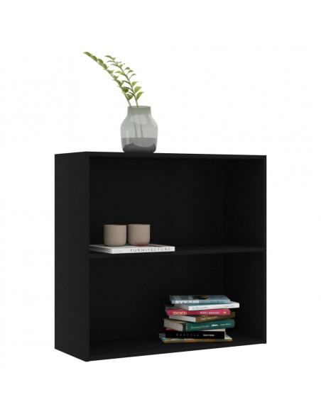 Libreria Nera 80x30x76,5 cm in Legno Multistrato