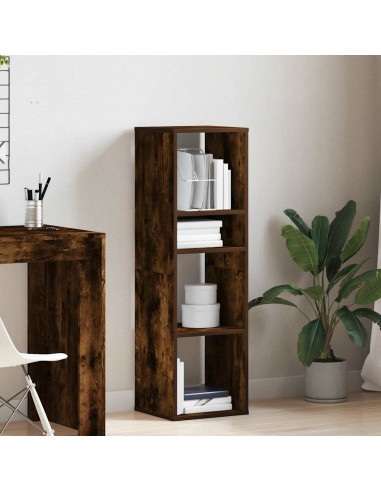 Libreria Rovere Fumo 34x31x112 cm in Legno Multistrato