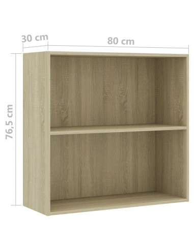 Libreria Rovere Sonoma 80x30x76,5 cm in Legno Multistrato