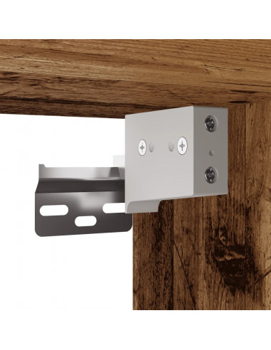 Mobile da Bagno a Specchio Legno Antico 62,5x20,5x64 cm Legno