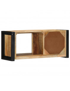 Mobile Porta TV 80x30x35 cm in Legno Massello di Mango Grezzo