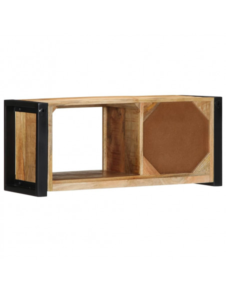 Mobile Porta TV 80x30x35 cm in Legno Massello di Mango Grezzo