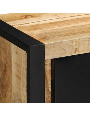 Mobile Porta TV 80x30x35 cm in Legno Massello di Mango Grezzo