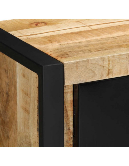 Mobile Porta TV 80x30x35 cm in Legno Massello di Mango Grezzo