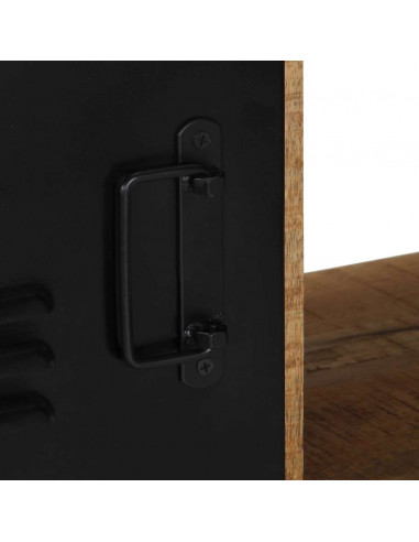 Mobile Porta TV 80x30x35 cm in Legno Massello di Mango Grezzo